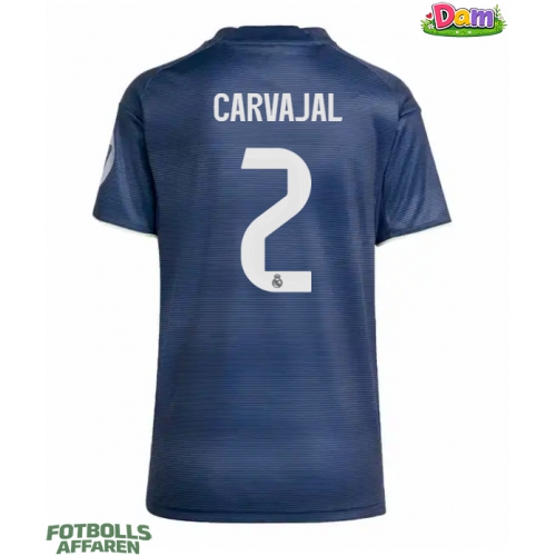 Real Madrid Daniel Carvajal #2 Bortatröja Kvinnor 2025-26 Kortärmad